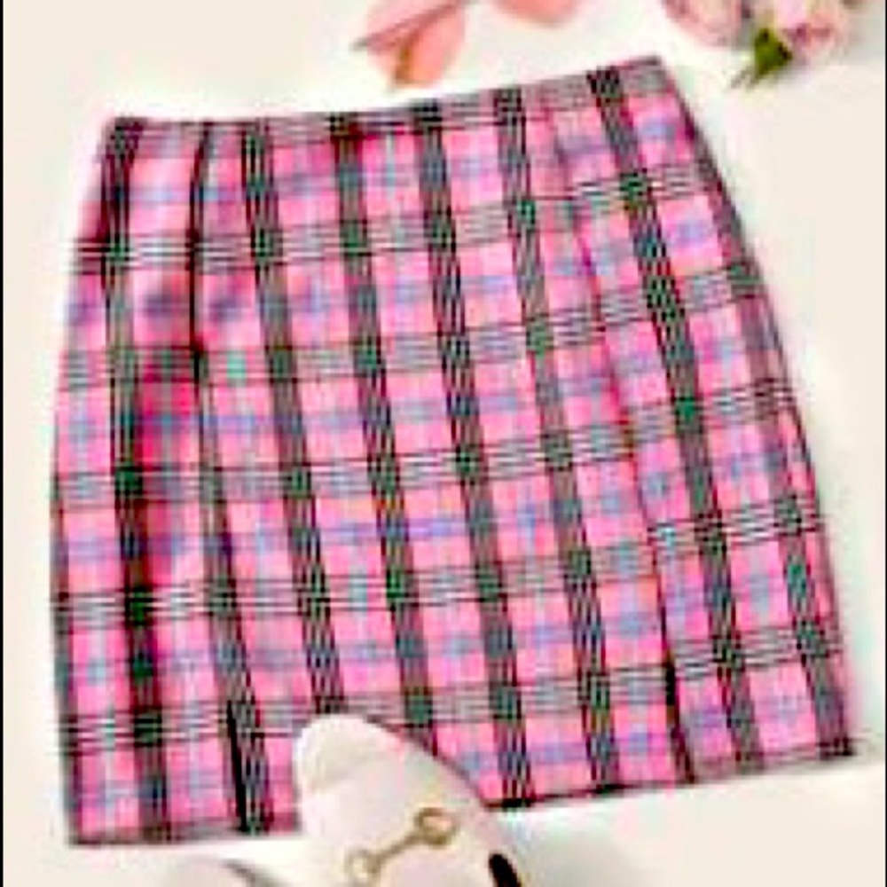 Pink plaid brandy skirt NEVER WORN!!
